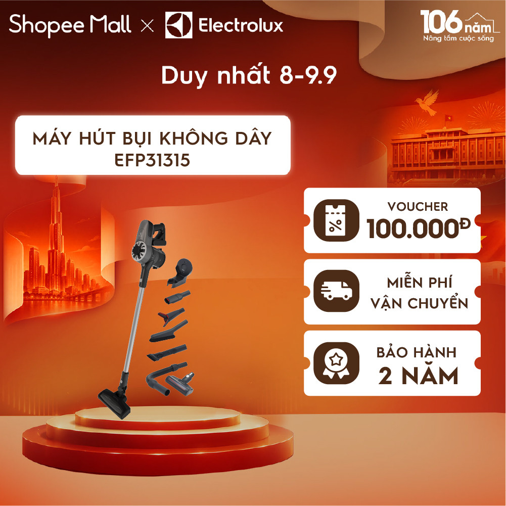 Free giao hàng - Máy hút bụi cầm tay không dây Electrolux UltimateHome 300 EFP31315 - Hiệu suất cao