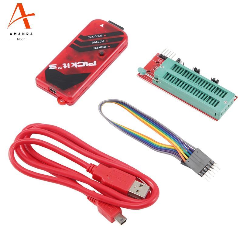 Lập trình viên PICKIT3 + PIC ICD2 PIC Kit Bộ chuyển đổi lập trình 2 / 3 Ghế lập trình đa năng FZ0508