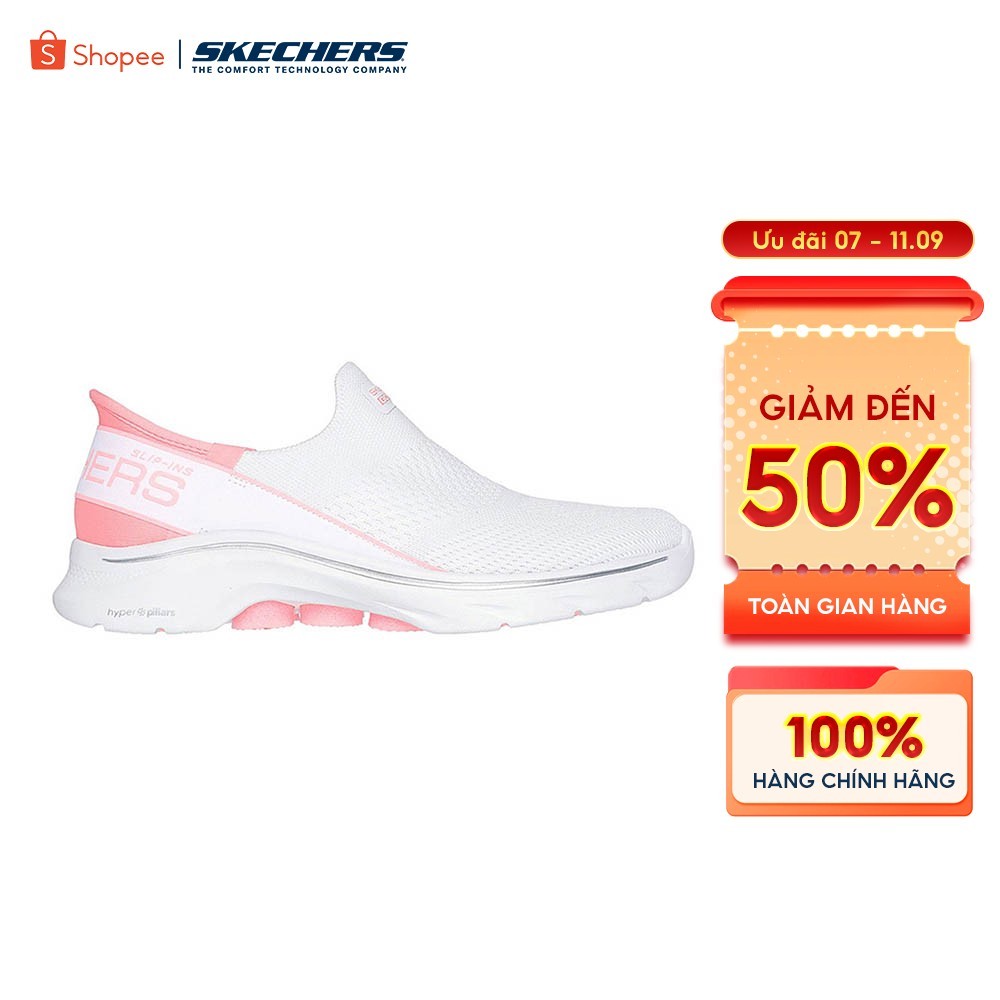 Giày Thể Thao Nữ Skechers Slip-ins GOwalk 7 Mia Đi Bộ - 125231-WPK Air-Cooled Memory Foam Online Sal