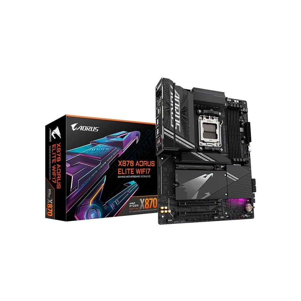 Mainboard GIGABYTE X870 AORUS ELITE WIFI7 DDR5 ATX Black BH 36 Tháng Chính Hãng
