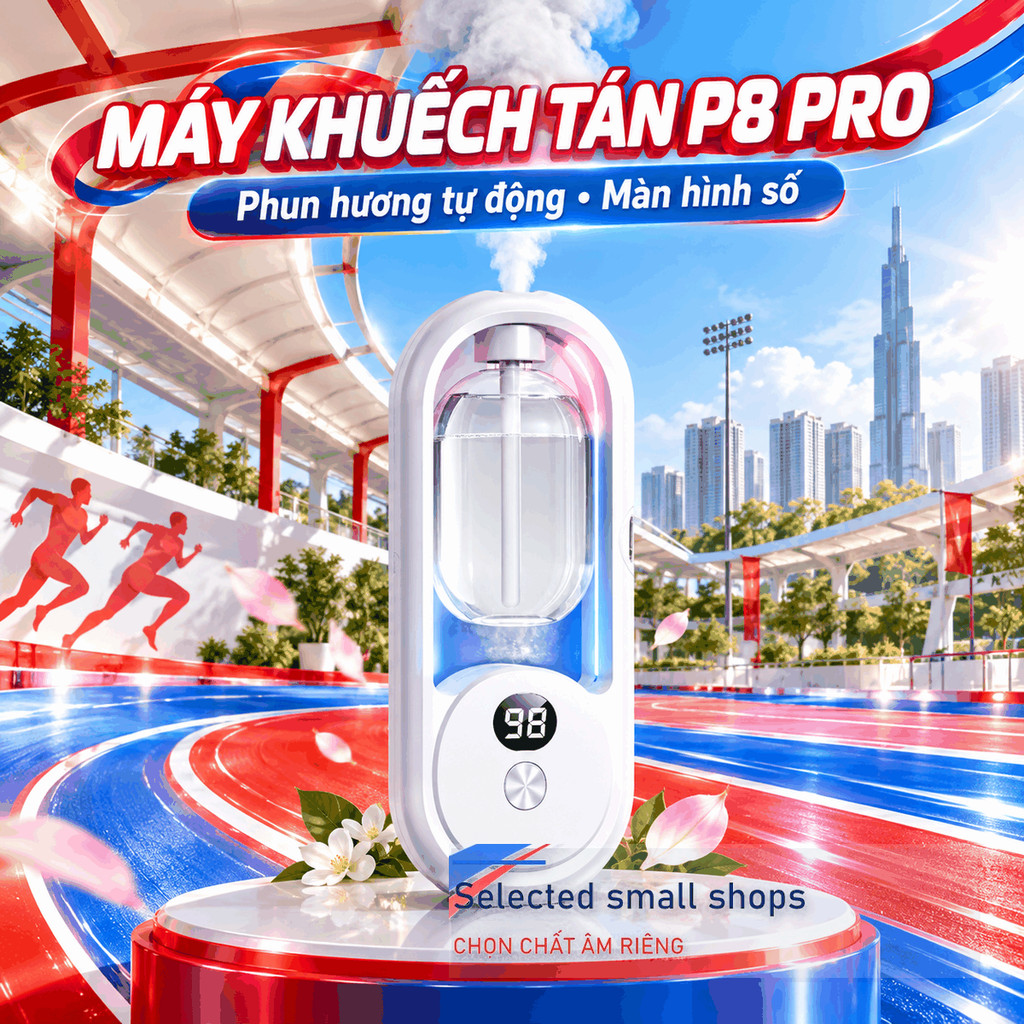 Máy phun sương hương tinh dầu P8Pro không dây 5 chế độ phun công suất 2W phạm vi 60m2 dung tích 50ml