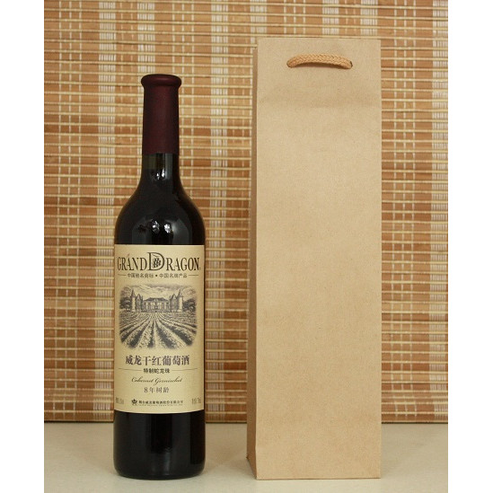 Túi đựng rượu giấy Kraft xuất khẩu 10 * 10 * 35cm (15 Yuan 10 miếng)