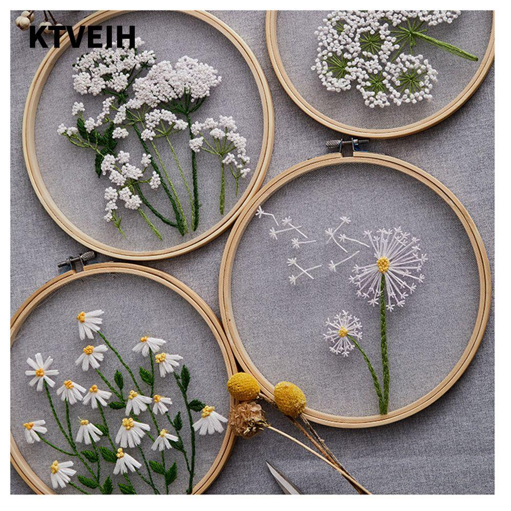 Bộ thêu KTVEIH Phụ kiện may vá Bồ công anh Cây kim hoa Paintin