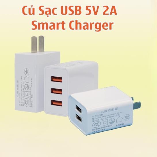 Củ sạc 3 cổng USB 5v 2,4A , Củ sạc 2 cổng USB 5V 2A , Củ sạc 1 cổng USB 5V 2A Củ sạc 1 cổng USB 5V 1