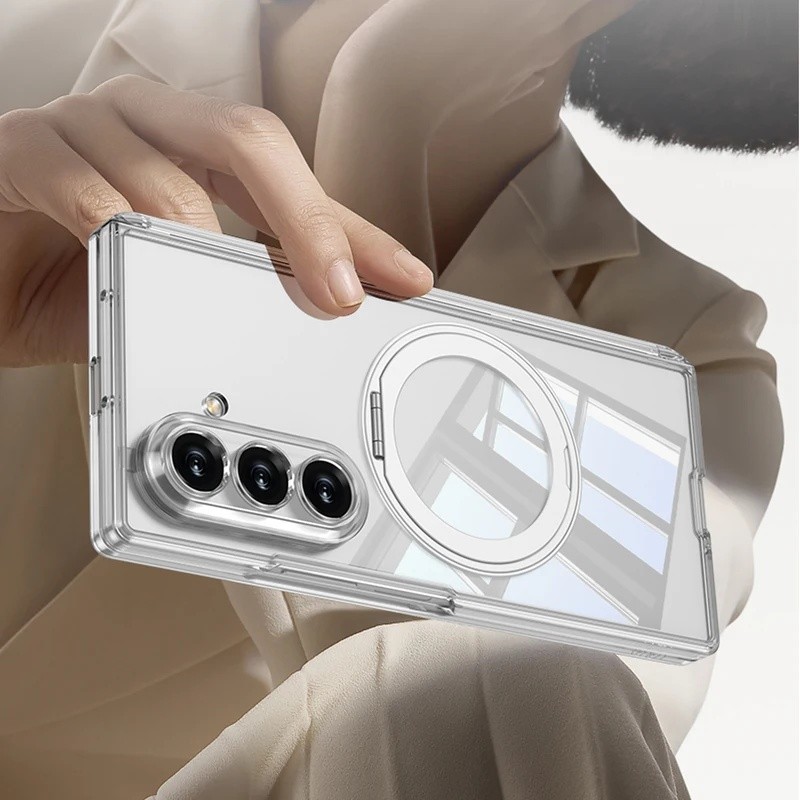 YyyyyyFor Samsung Galaxy Z Fold 7 Ốp Lưng Bản Lề Từ Tính Bao Gồm Bảo Vệ Màn Hình Giá Đỡ Vòng Nhựa Ch
