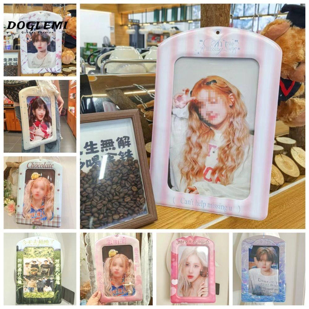 DOGLEMI Photocard Holder, Vỏ bảo vệ hình ảnh PVC thần tượng Hàn Quốc, Vỏ thẻ A4 khổng lồ đầy màu sắc