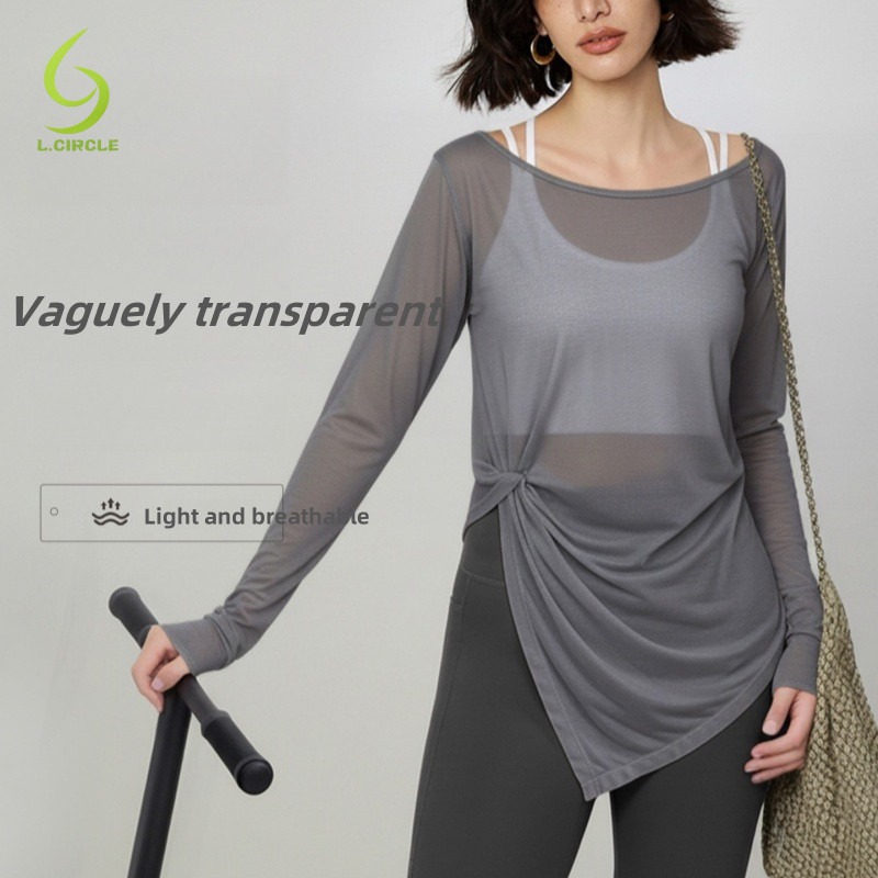 [L.CIRCLE] Áo thể thao Yoga dài tay khô nhanh