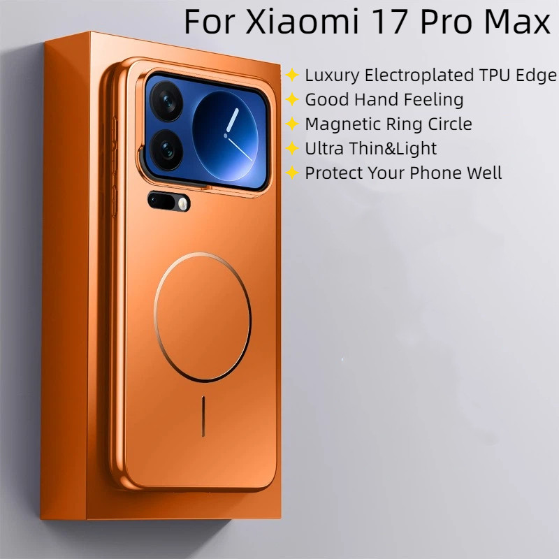 Dành Cho Xiaomi 17 / 17 Pro / Xiaomi 17 Pro Max Ốp Lưng Da Sang Trọng Cảm Giác Mờ PC Cứng Từ Vỏ Điện