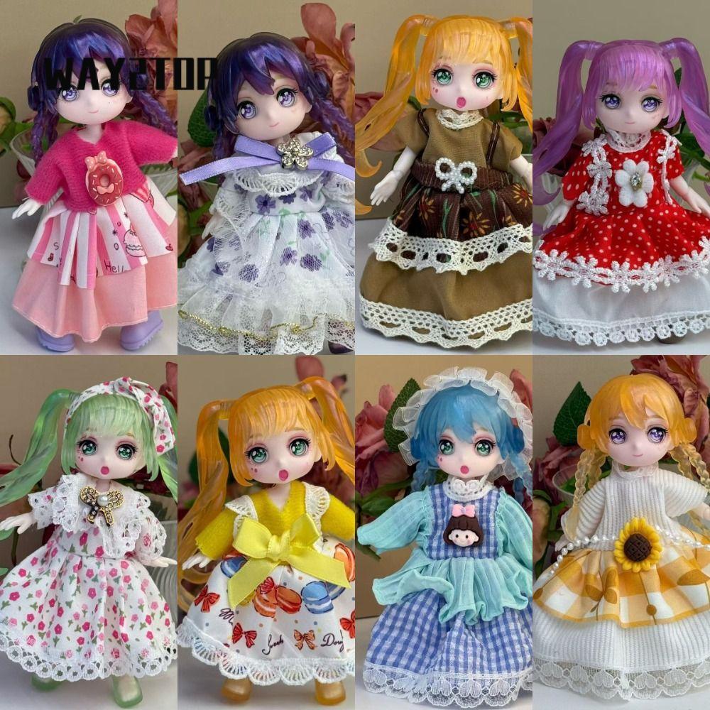 WAY2TOP Thân búp bê, Búp bê khỏa thân Đa khớp Cơ thể di chuyển, Chiều cao 9,5cm Hình cầu Khớp Phim h