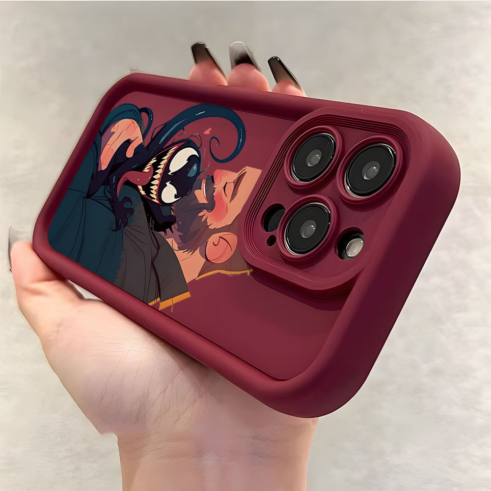 Ốp điện thoại Marvel Venom Eddie Brock cho Apple iPhone 17 Air 16 16e 15 14 13 12 Mini 11 Pro Max X 