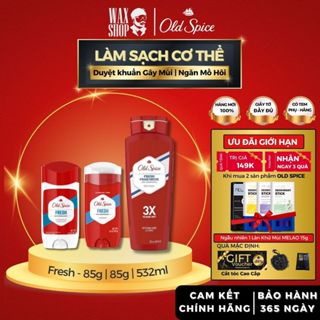  Lăn khử mùi sữa tắm Old Spice Fresh 85g | 532ml chính hãng lăn nách sáp khử mùi 