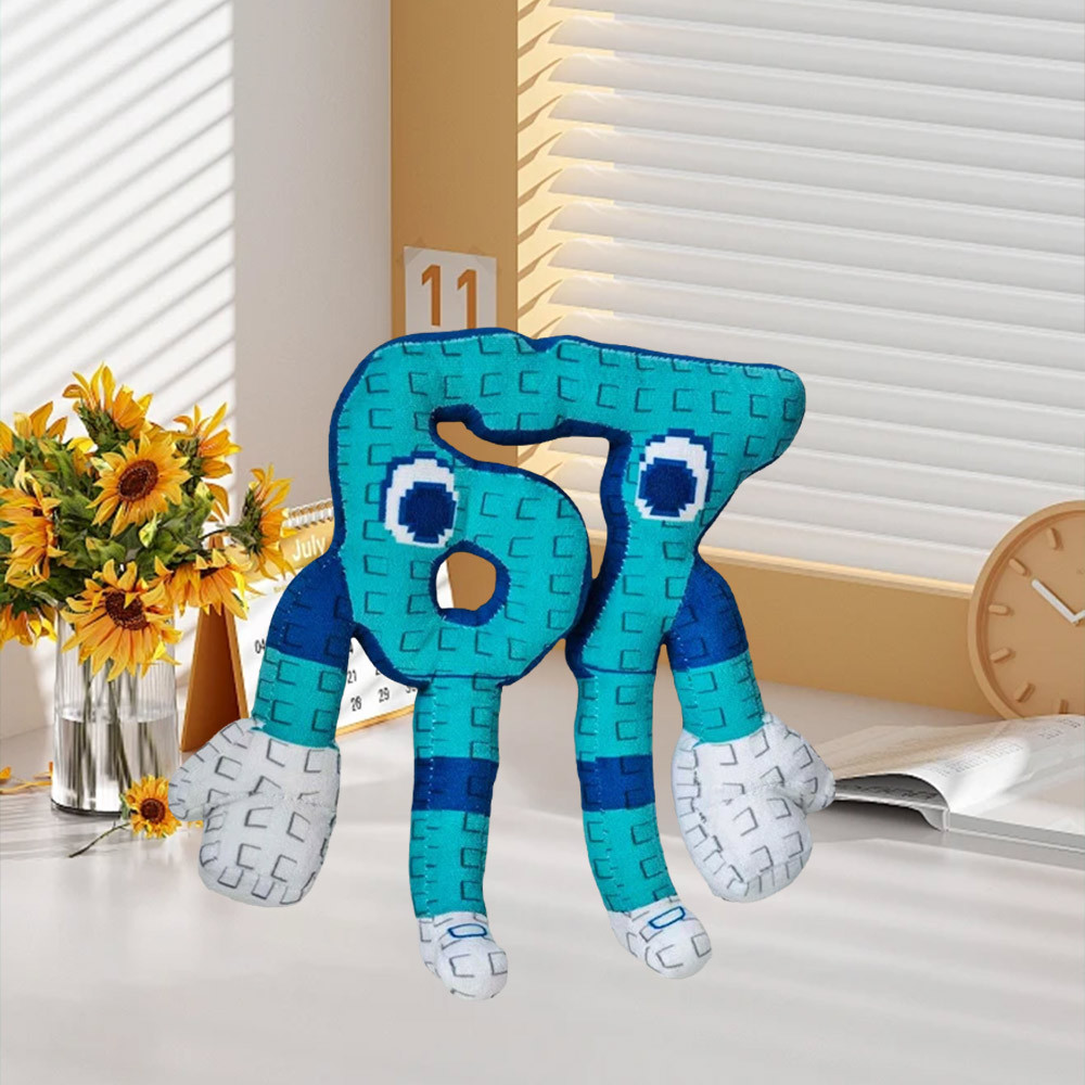 Cute No. 67 Plush Toy Steal a Brainrot Anime Game Peripherals Blue Doll kid Gift
