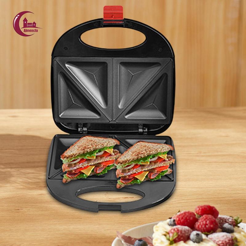 Máy làm bánh quế Almencla Tấm chống dính Làm nóng nhanh Ngay cả nấu ăn Dễ dàng làm sạch Bàn ủi bánh quế gia dụng 750W cho tiệm bánh Cafe Nhà hàng