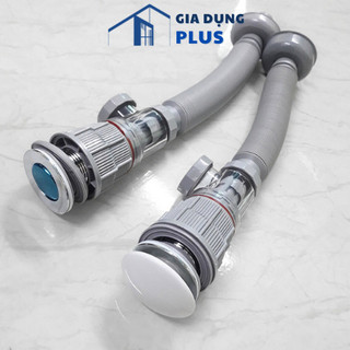 Bộ xi phông thoát nước, ngăn mùi hôi cho bồn rửa mặt, ống xả chậu Lavabo nhấn sứ, nắp lật nhựa sun