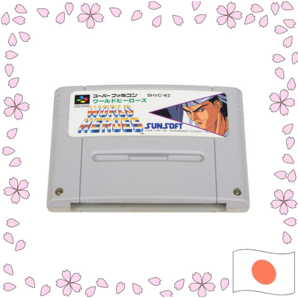 Super Famicom WORLD HEROES Original Japanese SFC SNES Classic Fighting Game Cartridge Direct from Ja