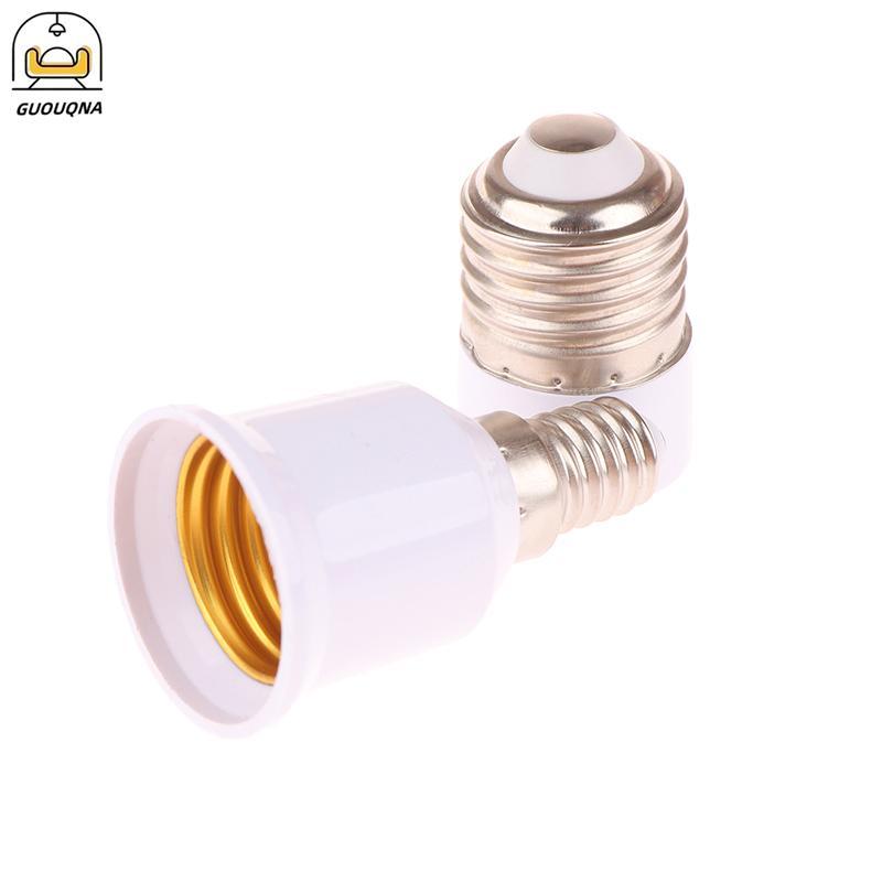 GUOUQNA 1 Bộ Chuyển Đổi Bóng Đèn LED E14 Sang E27 / E27 Sang E14 Đế Bóng Đèn E14 Nữ E27 Nam Adapter 