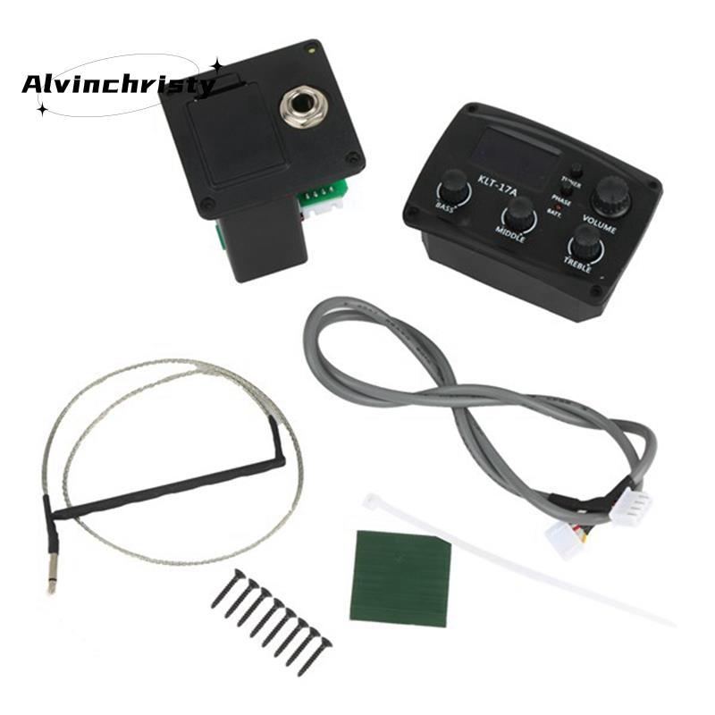 Acoustic Guitar EQ Preamp với Digital Procedding Tuner 3 Band EQ Equalizer với Tuner Guitar Pickup