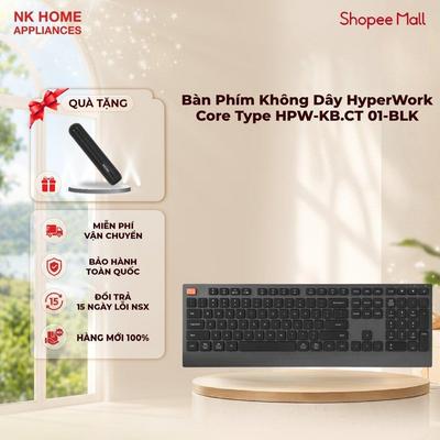 Bàn Phím Không Dây HyperWork Core Type HPW-KB.CT 01-BLK, Đen Dùng Cho Văn Phòng - Bảo Hành 12 Tháng