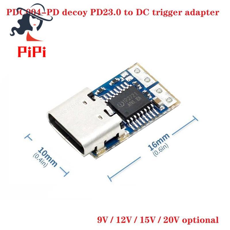 1 Cái PDC004-PD Mô-đun PD23.0 sang DC DC DC Kích hoạt Cáp nối dài Type-C PD (12V)