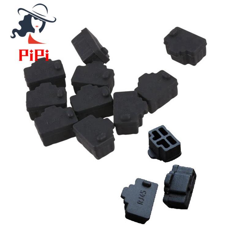 RJ45 Cắm Bụi Đen Cổng Hub Ethernet RJ45 Chống Bụi Nắp Bảo Vệ Cắm Giao Diện RJ45 Cắm Bụi Cho RJ45 Cổn
