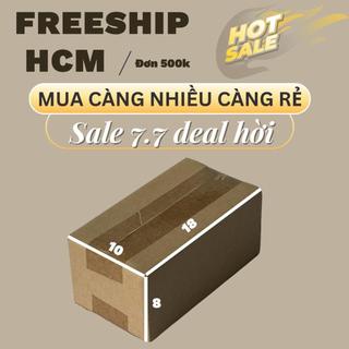thùng hộp carton 18x10x8 bộ 200 cái trơn dán đẹp