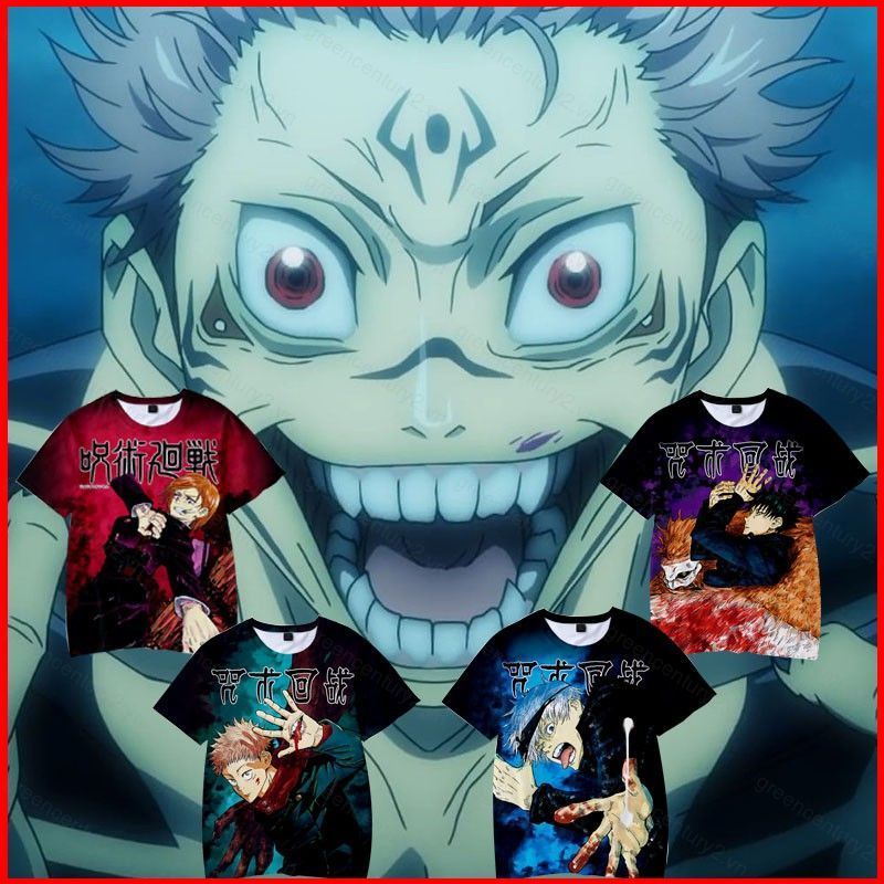 Jujutsu Kaisen Áo Thun Cosplay Itadori Yuji Kugisaki Nobara Tay Ngắn Top Áo Sơ Mi Thể Thao Tee Trang