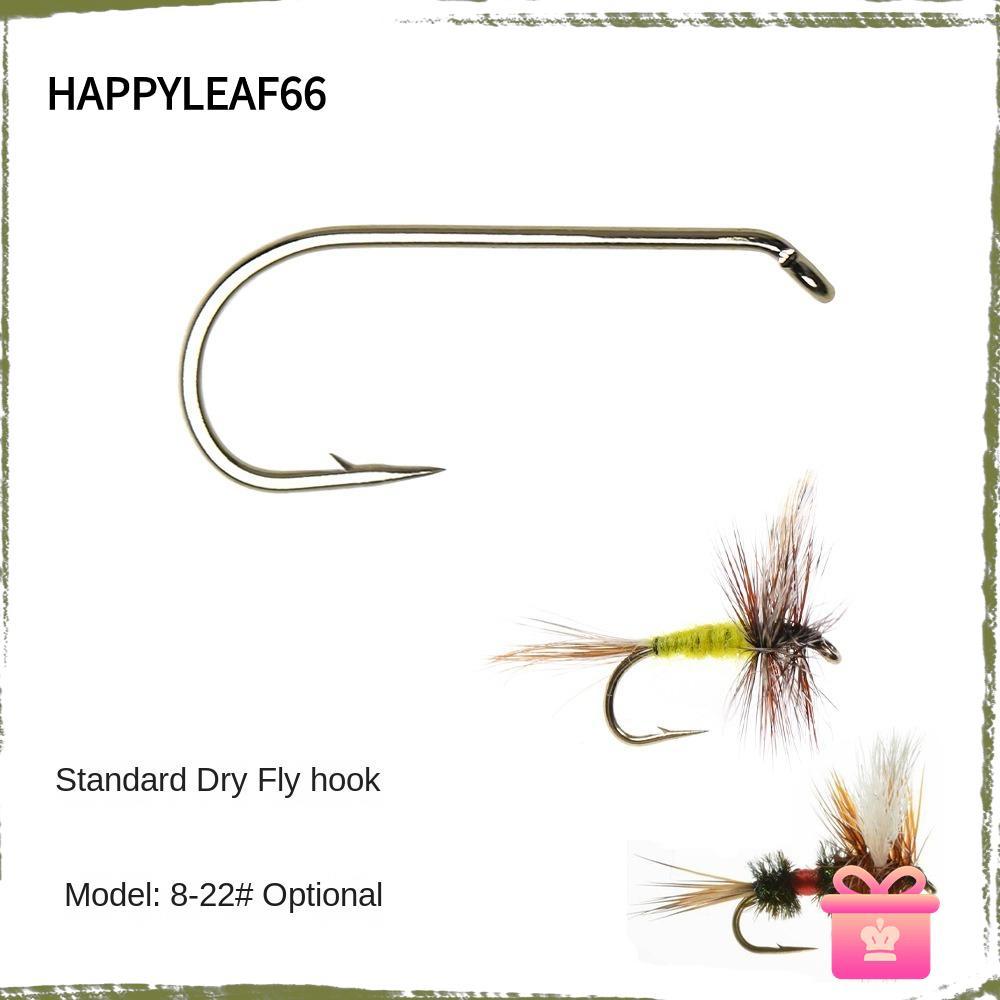 HAPPYLEAF Fly Tying Hook, 8 # -22 # Standard Long Shank Fly Fish Hook, 2024 Wire Long Shank Nymph Fl