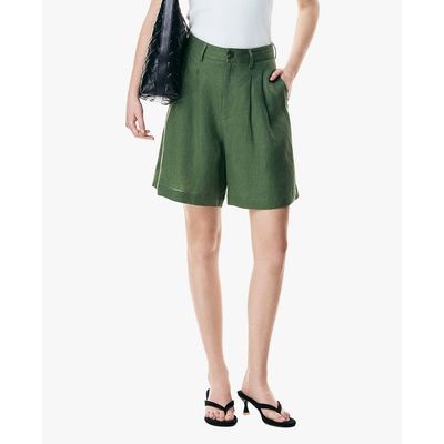 GIGI - Quần shorts nữ ống rộng cạp cao xếp li_G3401S262405-17