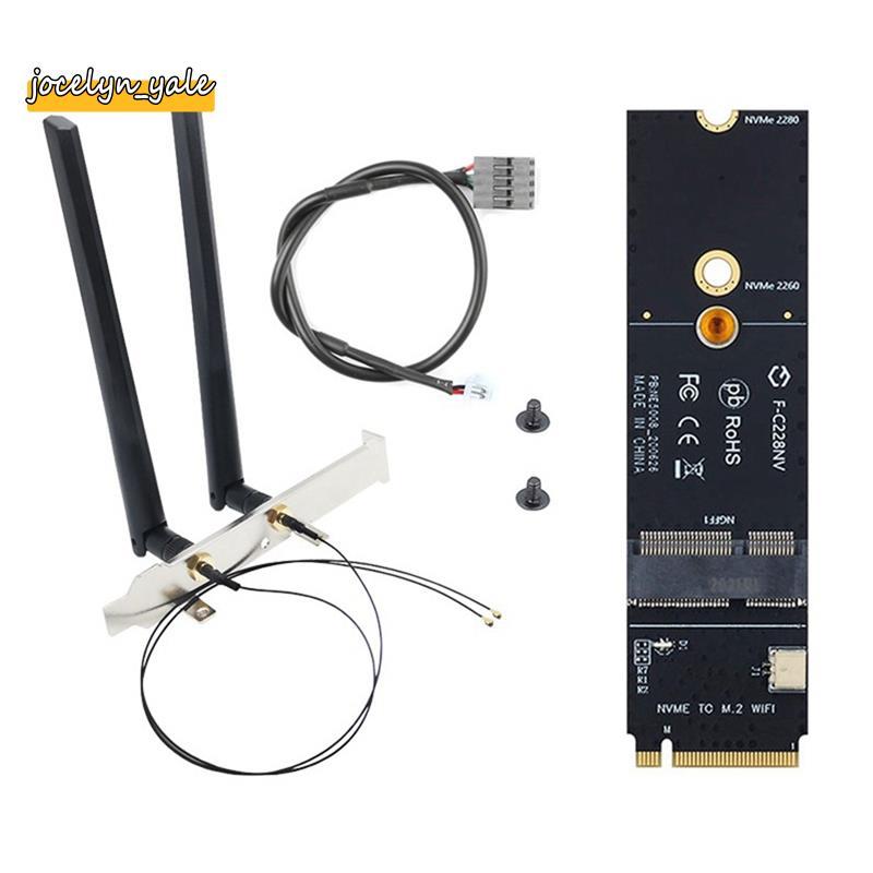 Thẻ Wifi M.2 Sang Nvme NGFF M.2 A + E Key Sang NVMe PCI Express Cổng SSD Chuyển Đổi F-for AX200 AX21