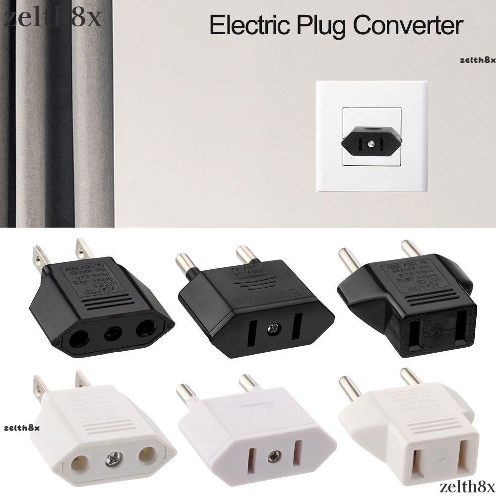ZELLH 1 Bộ chuyển đổi phích cắm AC Ổ cắm sạc EU sang US US sang EU