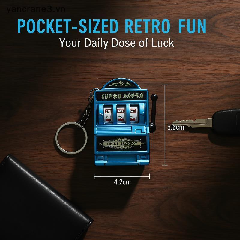 {YAN} Mini Poet Slot Machine Móc khóa Creative Arcade Fruit Luy Japot Đồ chơi vui nhộn dành cho trẻ 