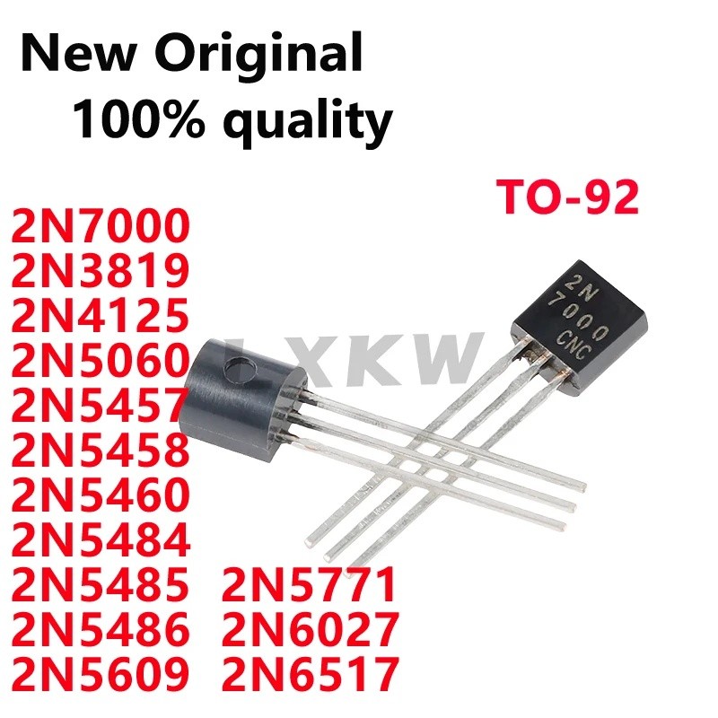 10 CÁI 2N7000 2N3819 2N4125 2N5060 2N5457 2N5458 2N5460 2N5484 2N5485 2N5486 2N5609 2N5771 2N6027 2N