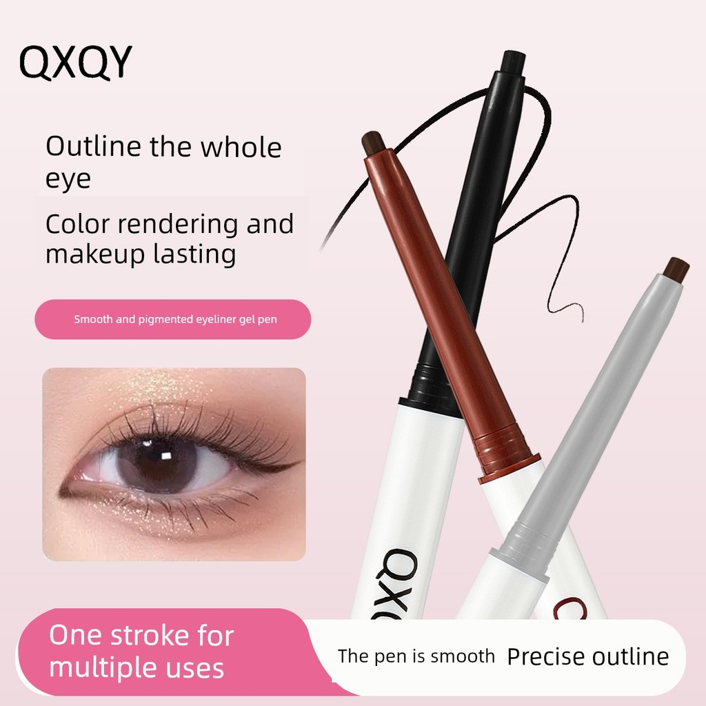 bút chì kẻ mắt chì kẻ mắt QXQY Smooth Color Rendering Eyeliner Silky Color Rendering Not Easy to Smu