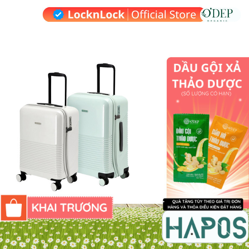 Vali du lịch LocknLock Unbalance Travel Zone khóa TSA, nhựa ABS PC bánh xe đôi xoay 360 độ LTZ901 LT