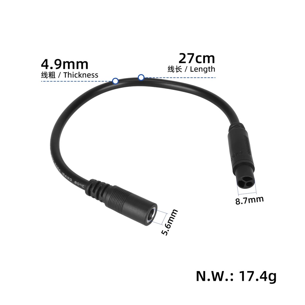 【CHAMER】DC2.1 to 4-pin card head adapter cable for stage lighting camera DC power supply【HomeLiving】