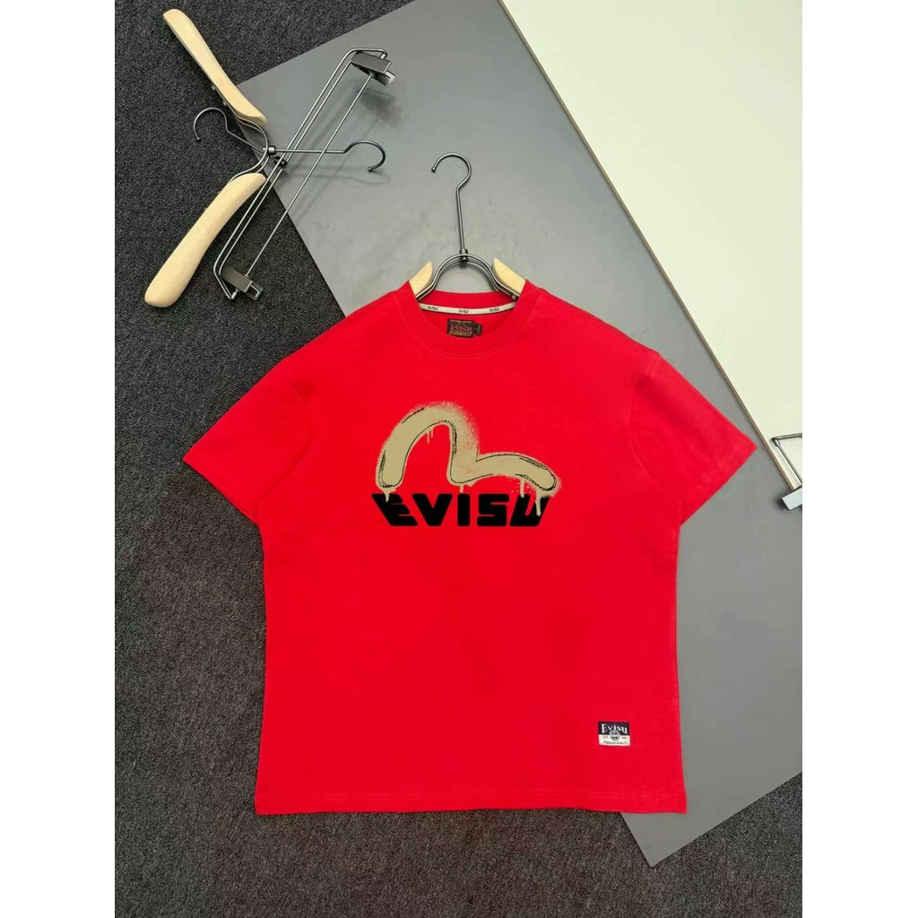 Áo thun Evisu / Áo thun Evisu in hình ngắn tay nam nữ Áo thun ngắn tay Áo thun ngắn tay Top thấm mồ 