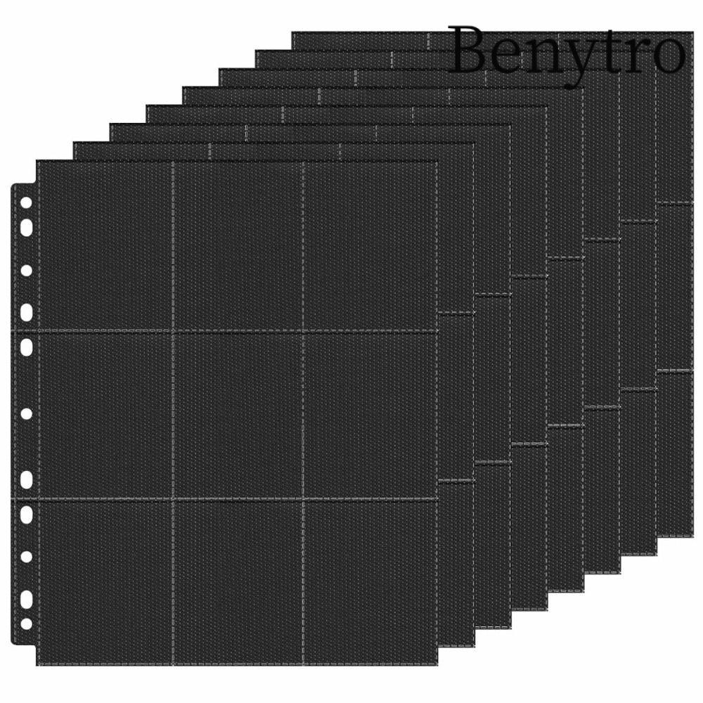 Benytro BENYTRO 10 Cái Trang nạp lại Album thẻ, Trang kết dính thẻ giao dịch hai mặt, Đường may gia 