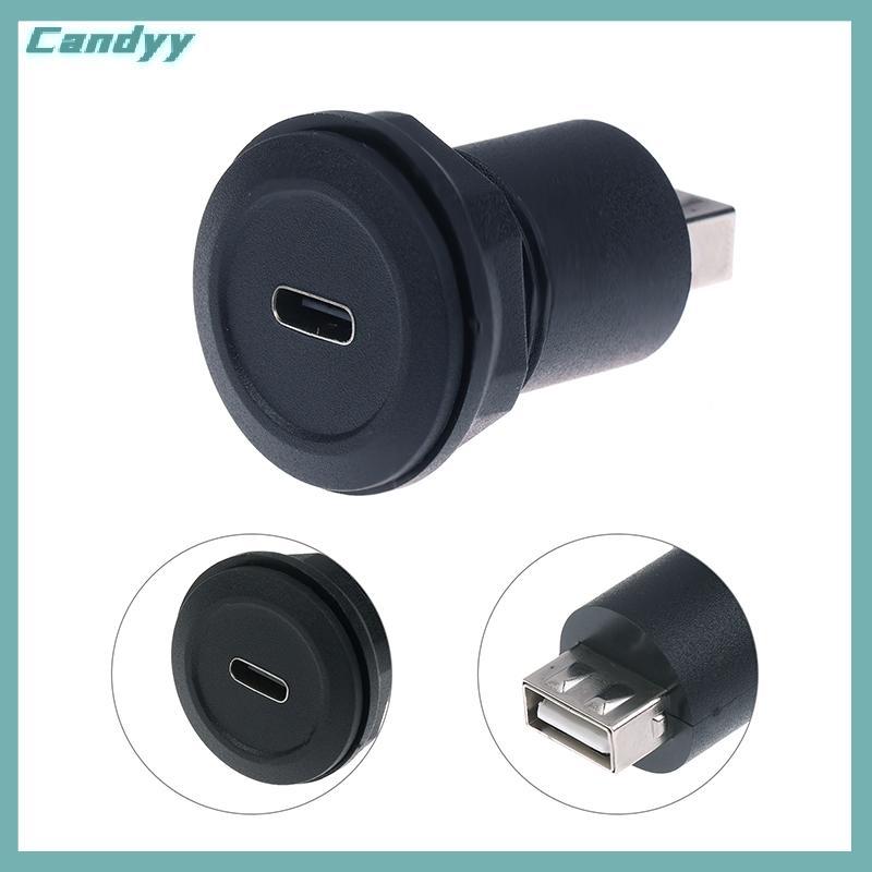 NDY USB C Nữ Sang USB Một Đầu Nối Nữ Tròn Flush Panel Gắn Bộ Chuyển Đổi Mở Rộng Vách Ngăn Vượt Qua S