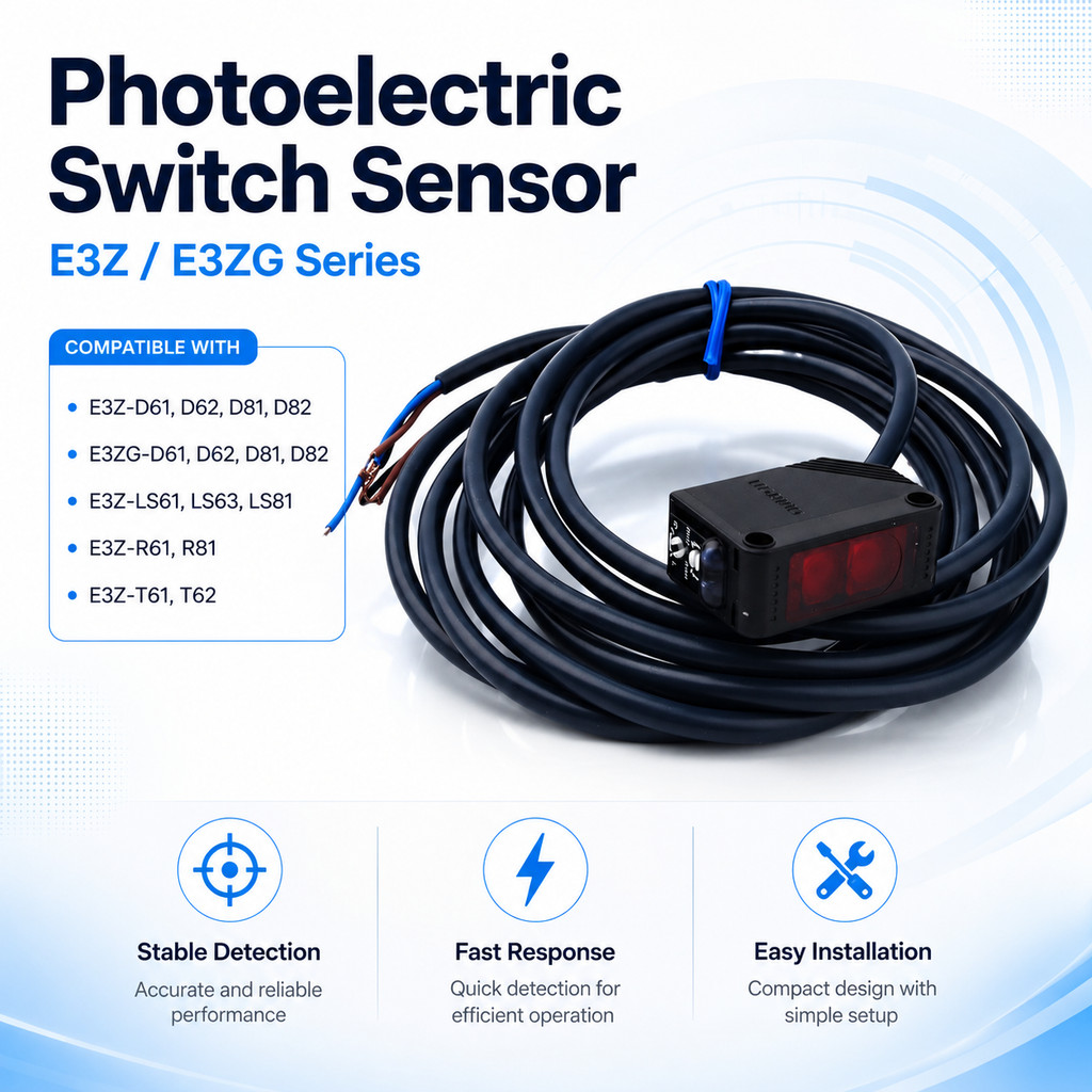 Công tắc quang điện E3Z-D61 Công tắc cảm ứng phản quang khuếch tán có giá đỡ KHÔNG có cảm biến NC E3
