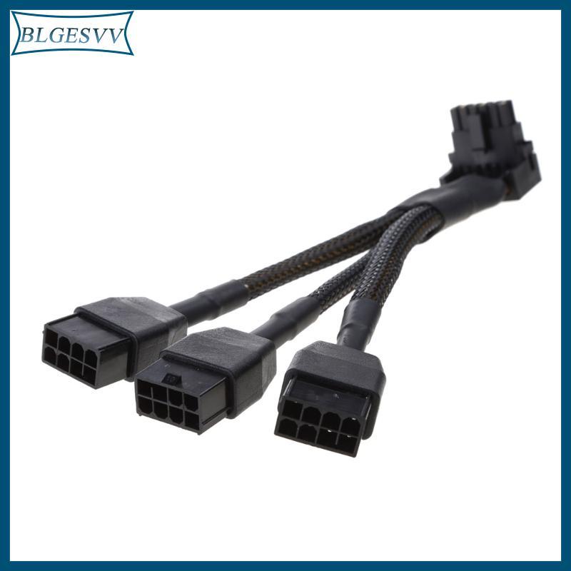 Cáp chuyển đổi GPU 12VHPWR hiệu quả blg 3x8pin sang 16Pin Dây kết nối 90 độ Góc phải 16P 12 + 4Pin D