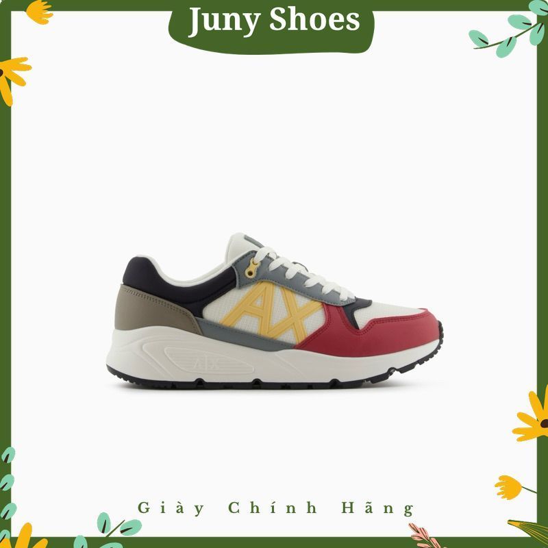 Giày Sneaker Nam Armani Exchange A|X Chính Hãng - Phối Màu Đỏ Vàng Cực Chất