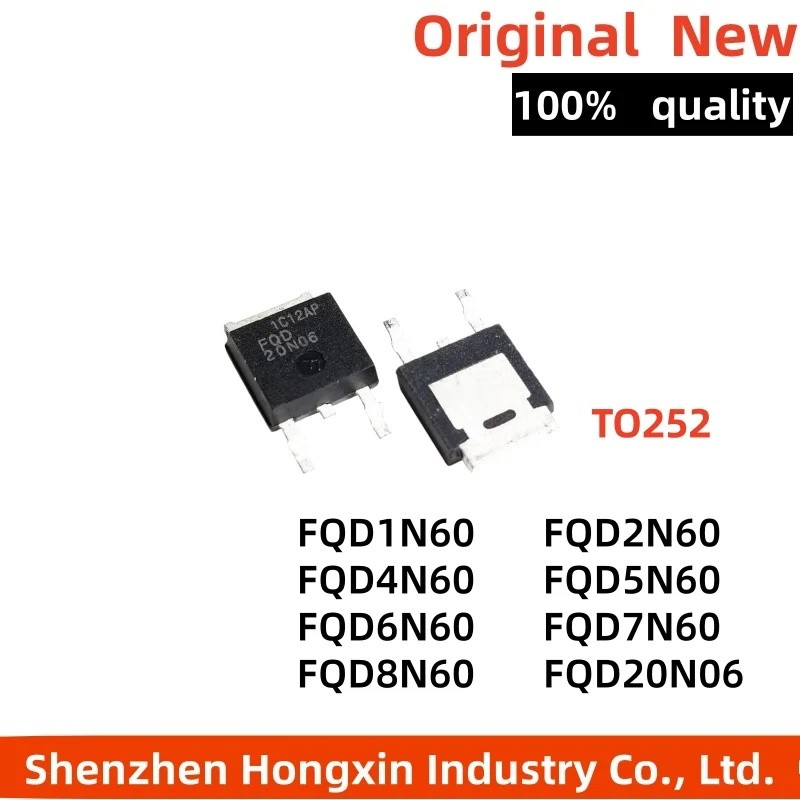5 Chiếc FQD1N60 FQD4N60 FQD2N60 FQD5N60 FQD6N60 FQD7N60 FQD8N60 FQD20N06 TO-252 Hiệu Ứng Trường Bán 