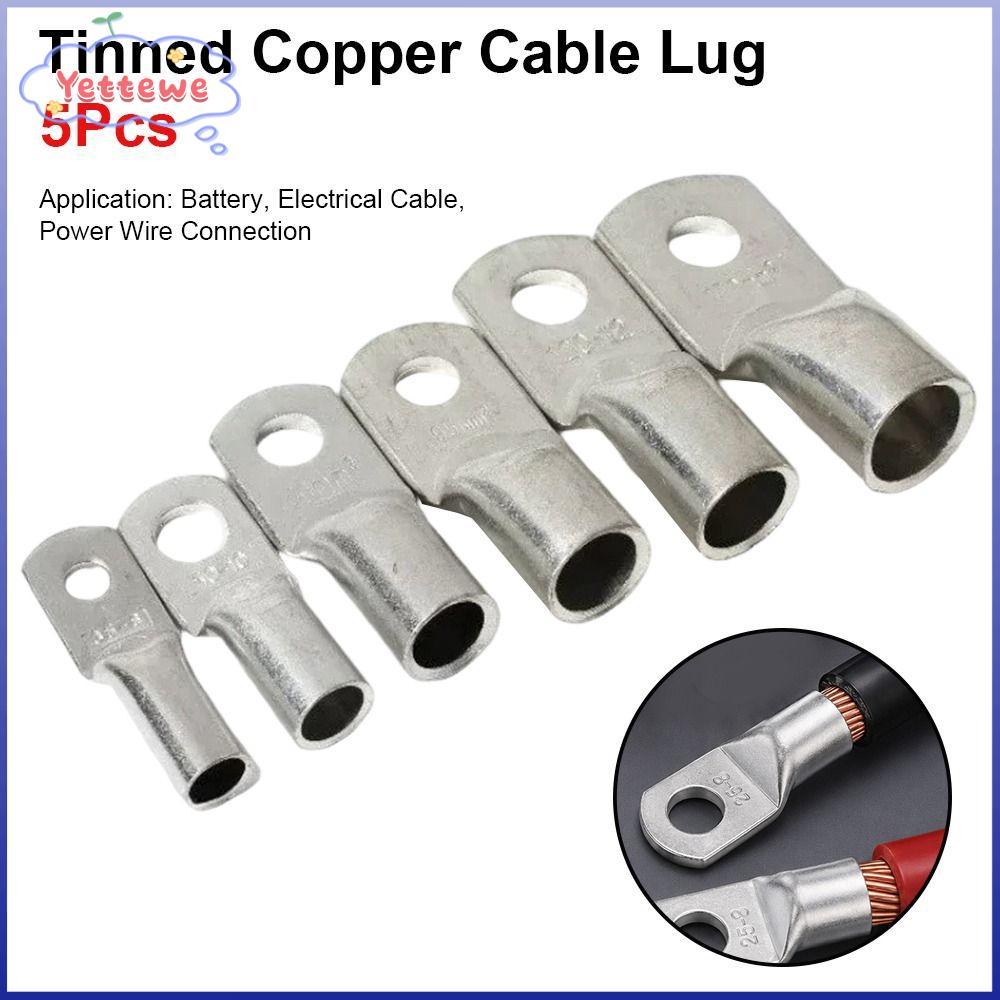 YVETTPH 5 Chân Cáp Đồng Đóng Hộp, Đầu Cuối Cáp Pin JG Series 6 / 10 / 16 / 25mm2, Đồng Đóng Hộp 14-2