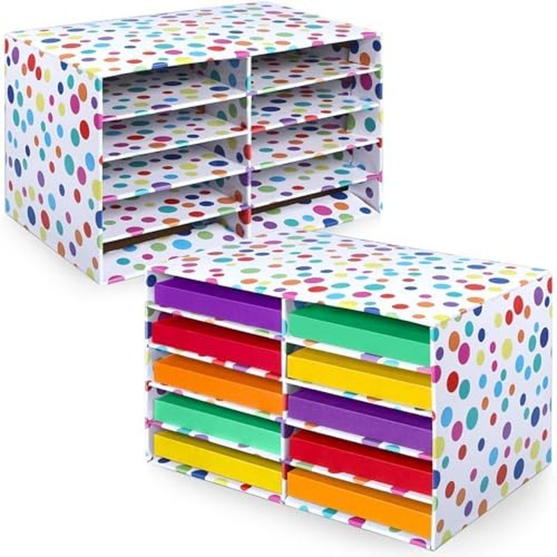 2 Chiếc Confetti Lớp Học Giấy Sắp Xếp Lưu Trữ 19x12 Giấy Xây Dựng Lưu Trữ Máy Tính Để Bàn Hộp Thư Ph