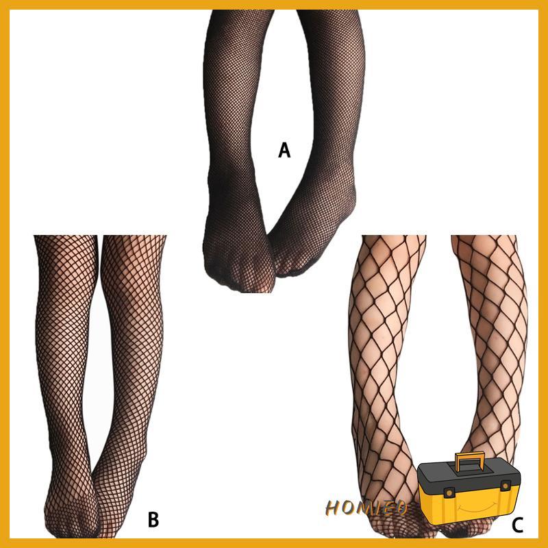 HOMIE Trẻ Em Fishnet Vớ Phong Cách Mùa Hè Lưới Vớ Đen Fishnet Vớ Bé Gái Quần Đáy Fishnet