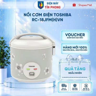 [ KOL-KOC ] Nồi cơm điện Toshiba RC-18JFM(H)VN - 1.8 lít - Công nghệ truyền nhiệt 3D - Lòng nồi chống dính
