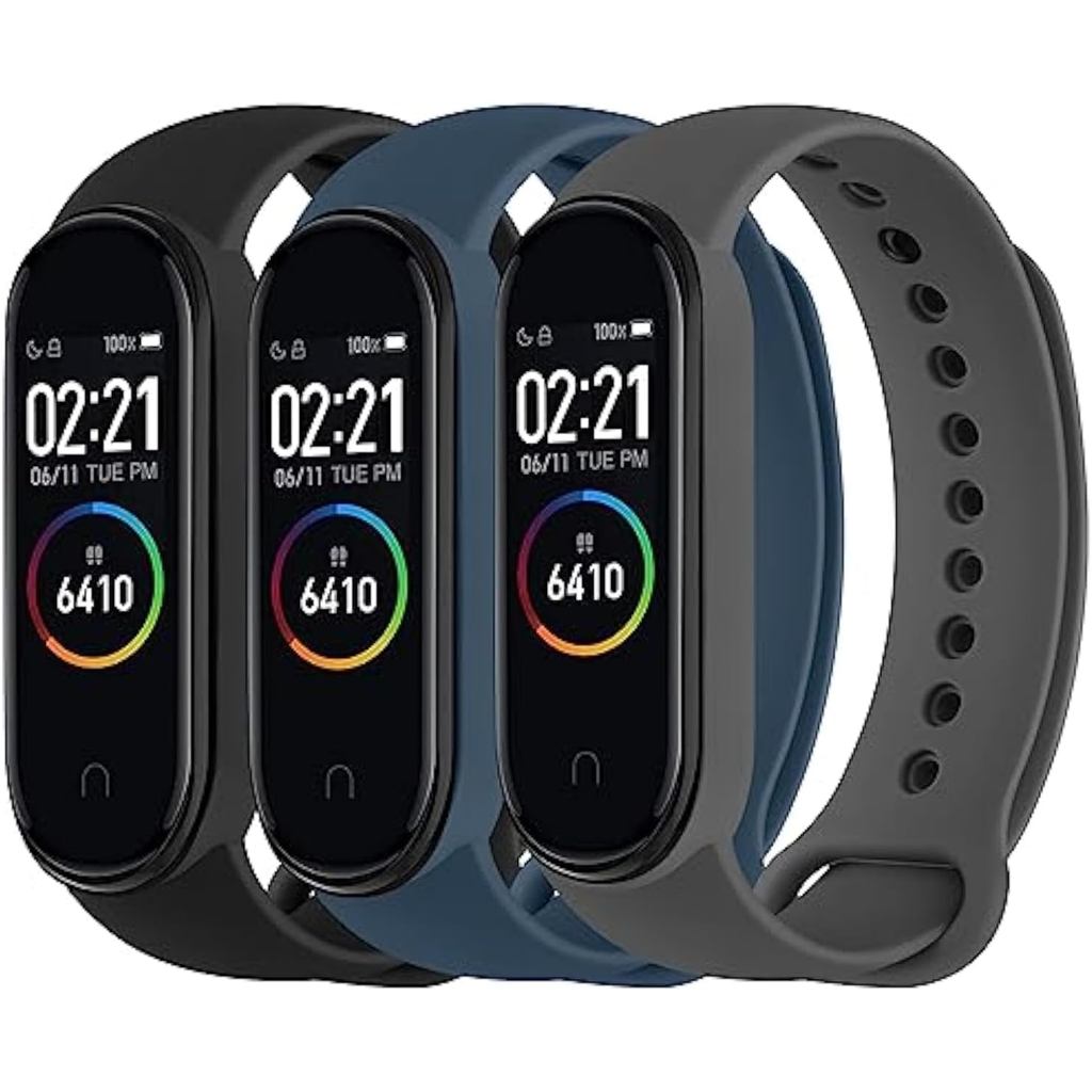 3 Gói Dây Đeo Cho Xiaomi Mi Band 4 & Mi Band 3, Dây Đeo Thể Thao Thay Thế Silicon Mềm Dây Đeo Vòng T