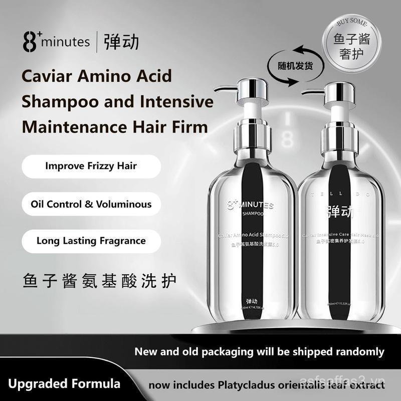 8 + PHÚT Dầu Gội Axit amin Caviar + Chăm Sóc Chuyên Sâu Caviar