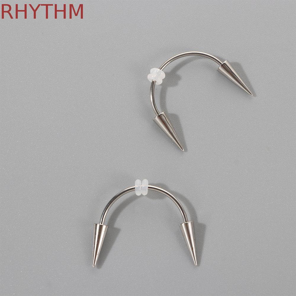 RHYTHM Đâm Miệng Nhẫn Thời Trang BCR Septum Xuyên Trong Miệng Giả Septum Piercing Trang Sức