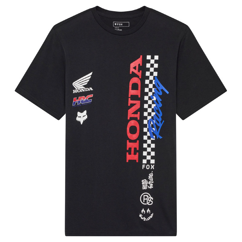 Fox Pure Cotton Thoải Mái Đi Xe Đạp Ngắn Tay Honda Honda Honda Racing Áo Thun